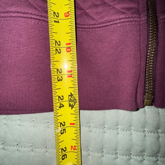 L.L. Bean Women's Quilted Full-Zip Sweatshirt. Dark plum. - Picture 6 of 14